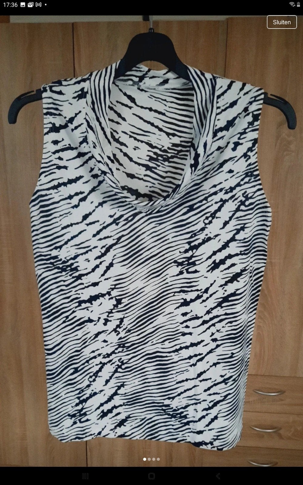Net mouwloos shirt maat L, Meerkleurig, Ophalen of Verzenden, Zo goed als nieuw, Zonder mouw