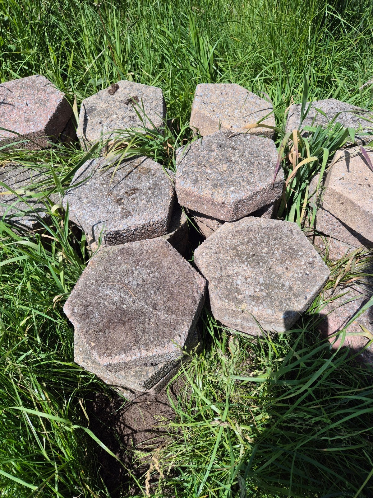 Hexagon tuintegels gratis, Ophalen, Gebruikt, Beton, Terrastegels
