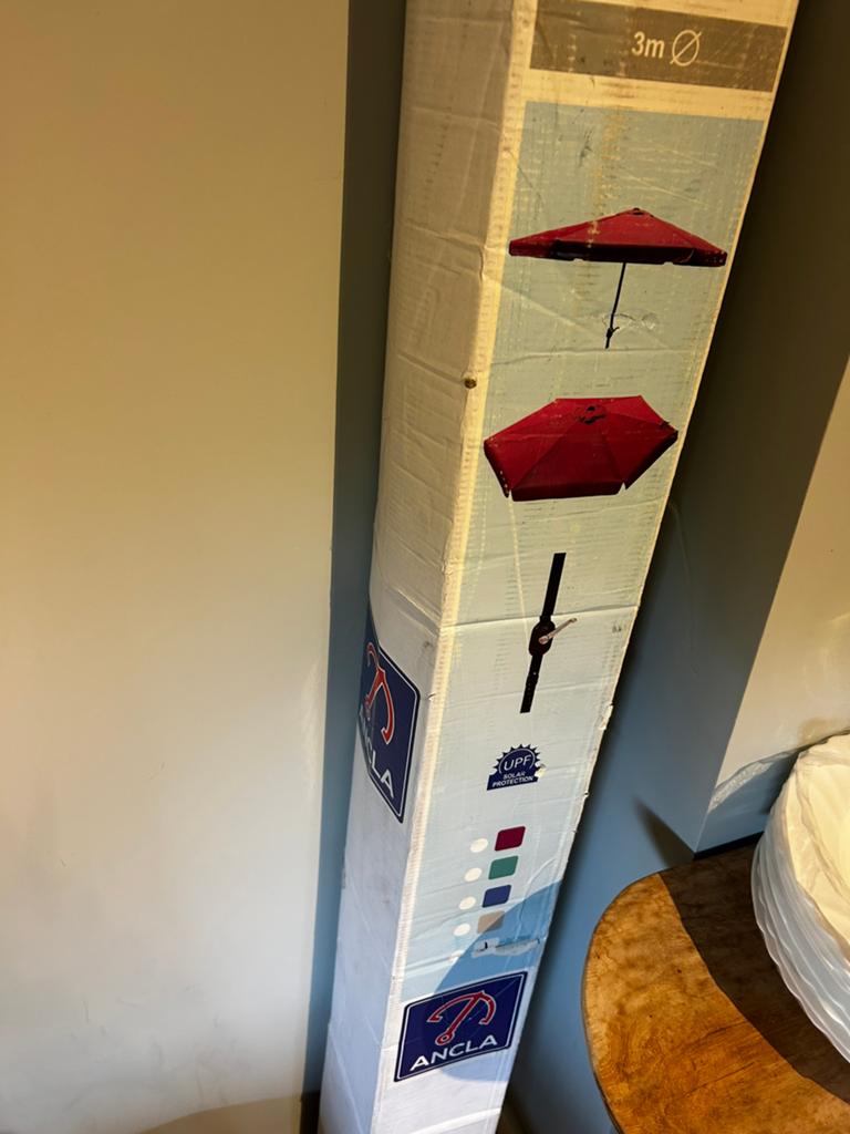Witte Ancla parasol 3 meter, Ophalen of Verzenden, Nieuw