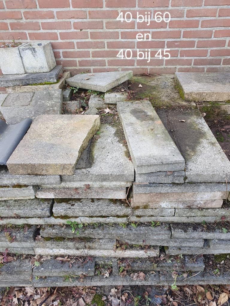 Tuintegels, Ophalen, Gebruikt, Beton, Terrastegels