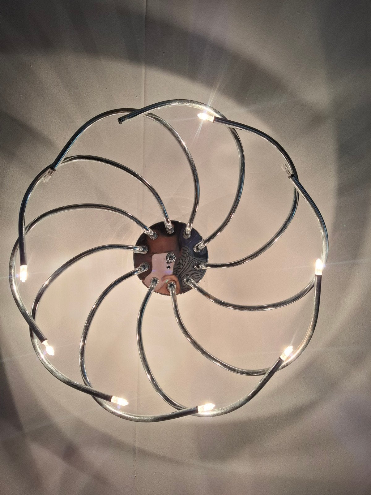 Moderne plafondlamp met spiraalvormig design, Zilver, Gebruikt, Modern, G4