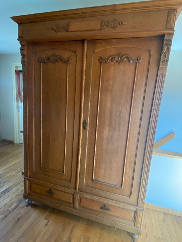 Antieke Eiken Kast (ca 1890)–Volledig Demontabel (Diep 63cm), Ophalen