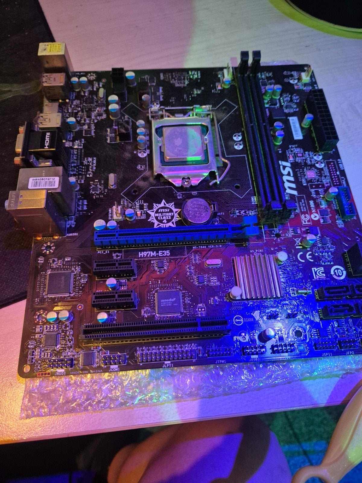 MSI Foxconn 115XDBP 46XC moederbord, Computers en Software, Ophalen of Verzenden, Gebruikt