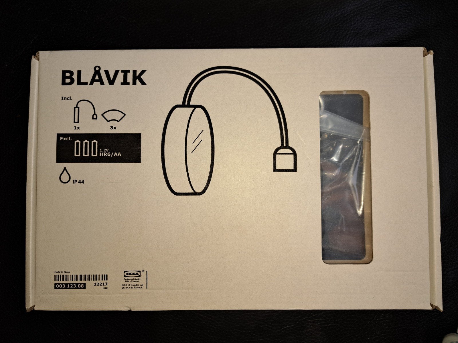 Nieuw in doos: Blåvik spiegel met lamp 2x, Minder dan 50 cm, Rond, Nieuw, Ophalen of Verzenden