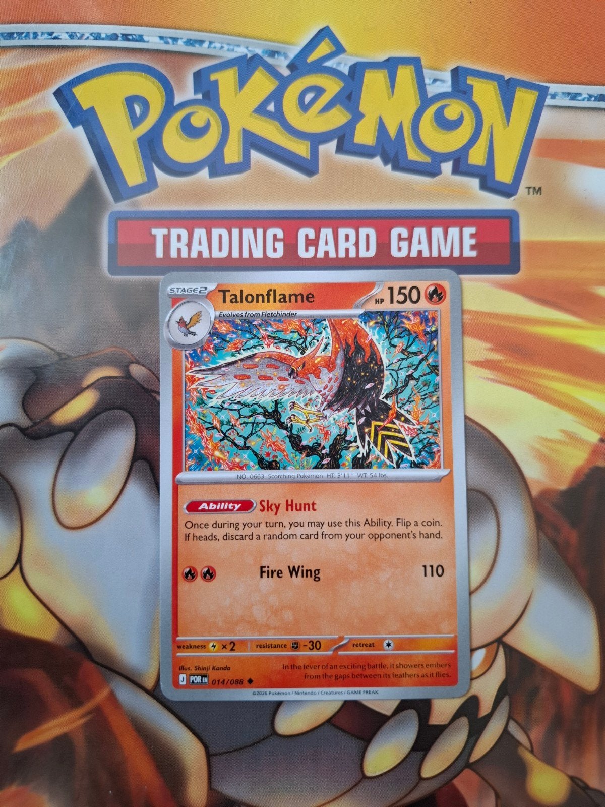 Talonflame 014/088 Perfect Order pokemon kaart nm-mint, Ophalen of Verzenden, Zo goed als nieuw, Losse kaart