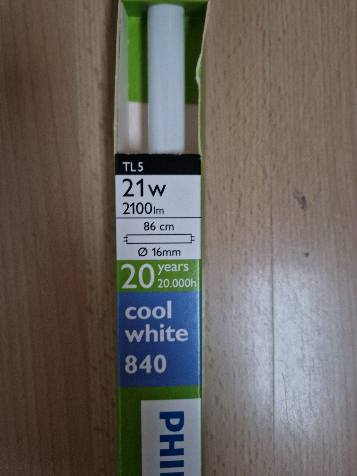 Philips TL5 21W 86cm Cool White 840 TL-buis, Wit, G13 (TL), Philips, Nieuw