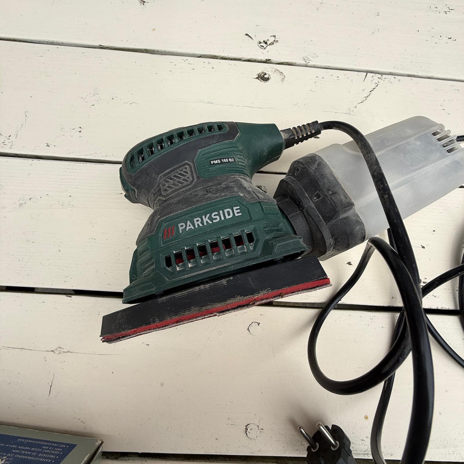 Parkside schuurmachine, Ophalen of Verzenden, Gebruikt, Minder dan 600 watt, Vlakschuurmachine