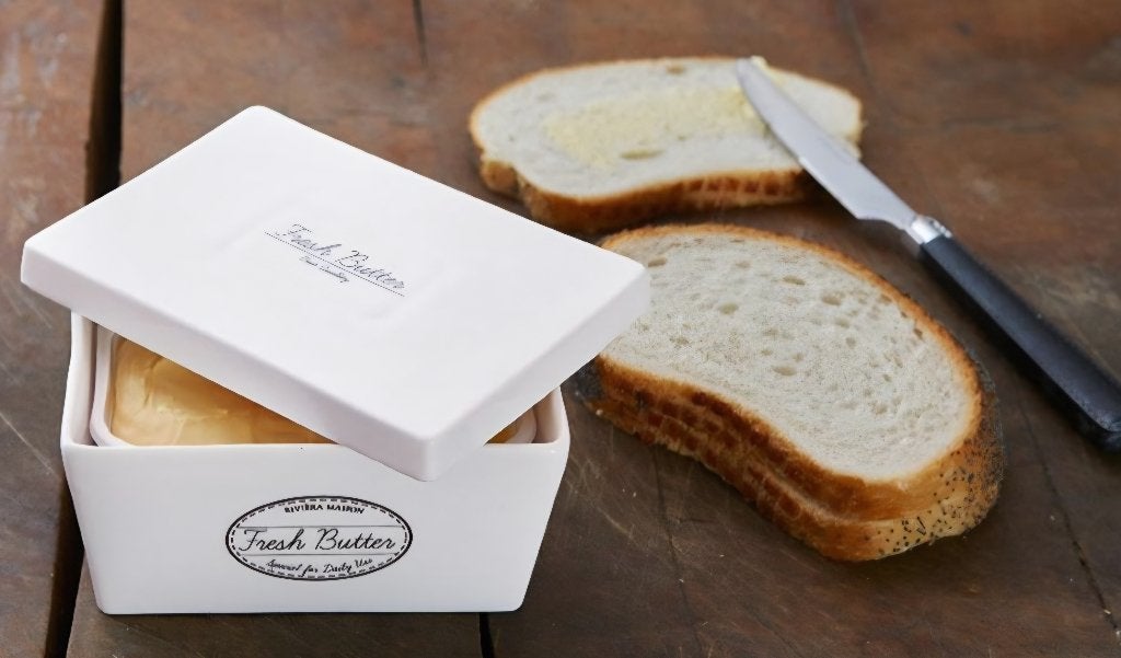 Zgan  riviera maison boter vloot   fresh butter, Overige typen, Ophalen of Verzenden, Zo goed als nieuw, Overige stijlen