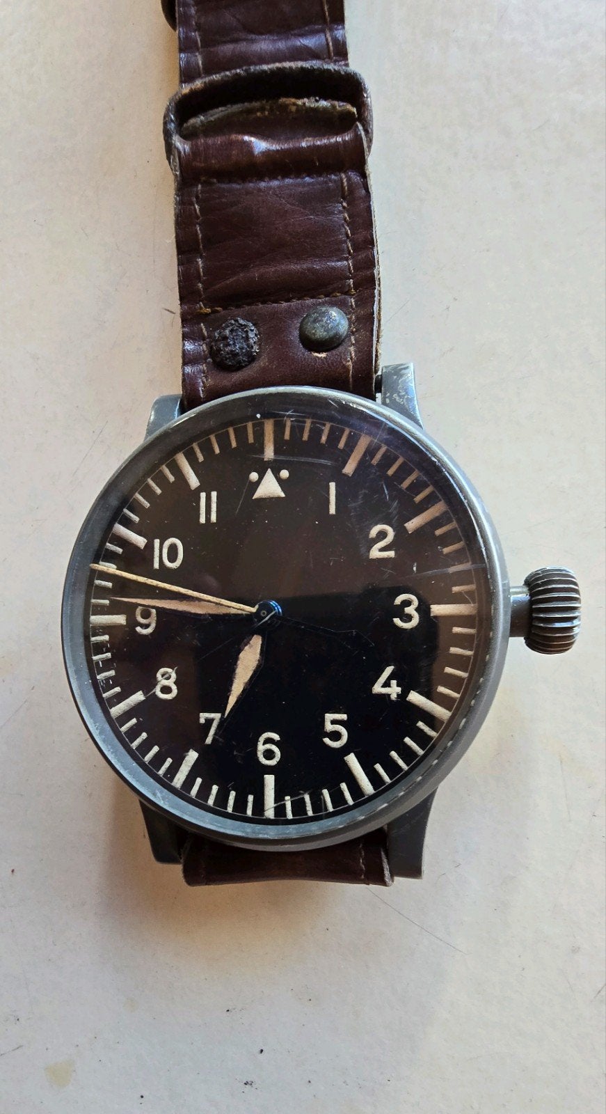 STOWA FL23883 pilotenhorloge WK II, Ophalen of Verzenden, Staal, Overige merken, 1930 tot 1960