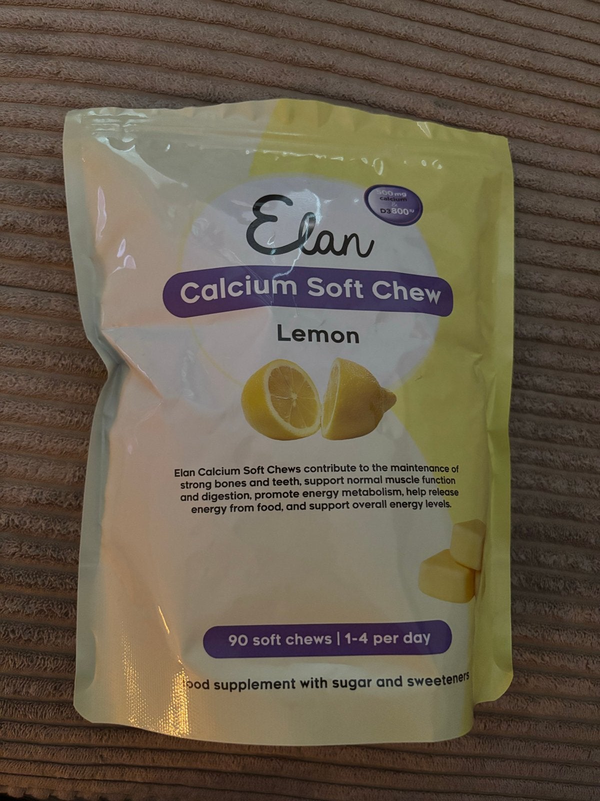 Elan Calcium Soft Chews - Citroen (82 stuks), Ophalen of Verzenden, Nieuw, Overige typen