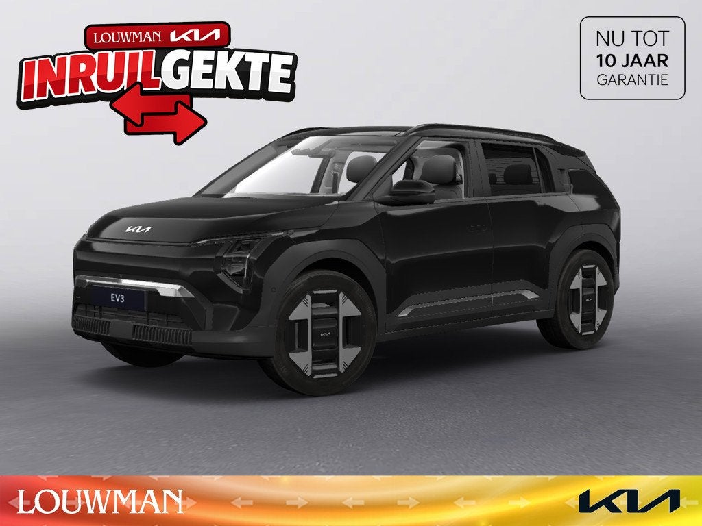 Kia EV3 Plus Advanced 81.4 kWh *VOORRAADVOORDEEL* Snel lever, Auto's, Kia, 510 min, 33 min, Zwart, Automatische klimaatregeling