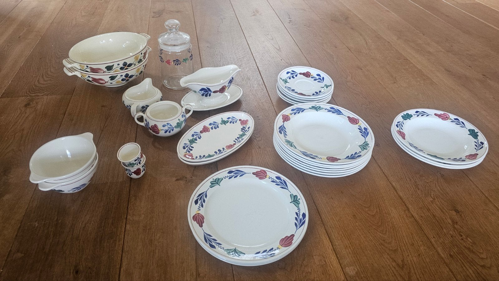 Boerenbont servies, Ophalen