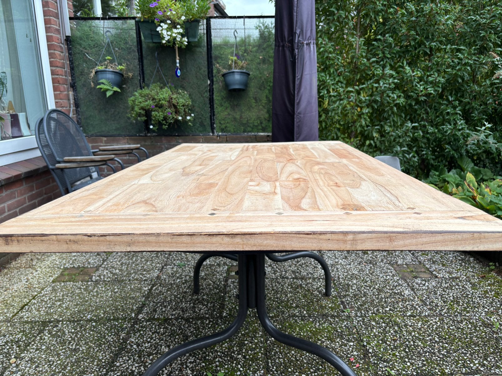 Tafelblad 160x90, Ophalen, Gebruikt, Koloniaal, 50 tot 100 cm