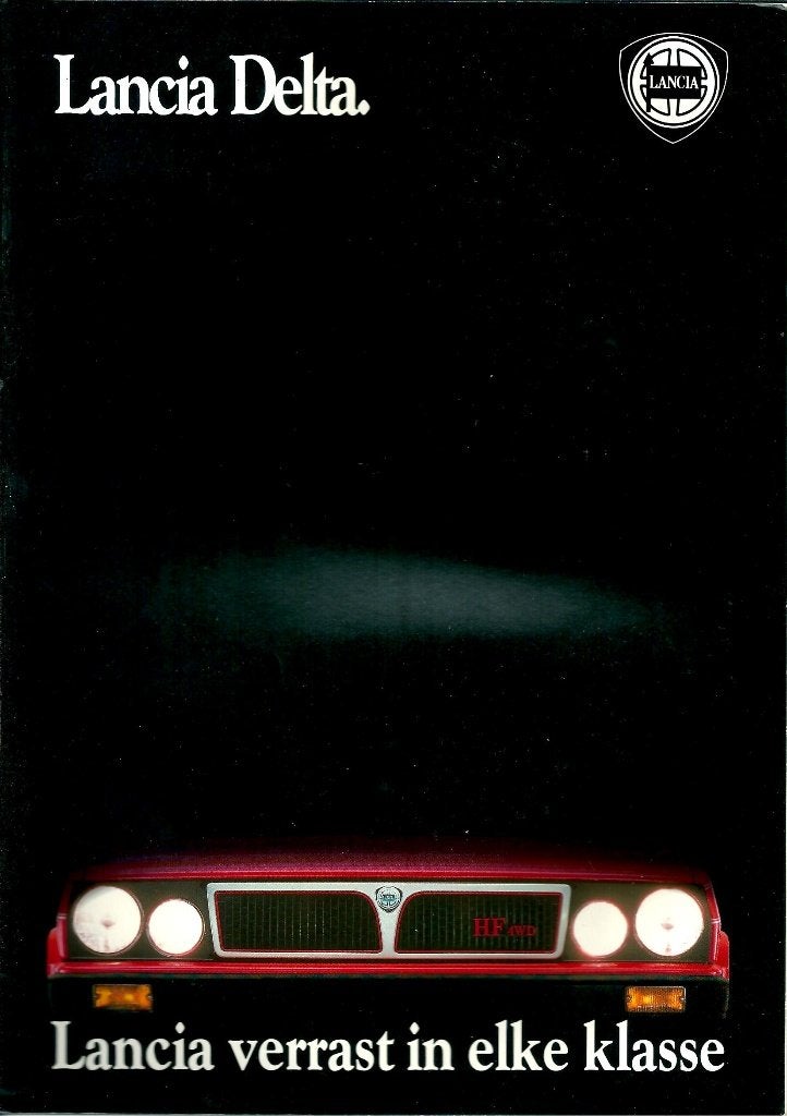 Brochure Lancia Delta 1986, Ophalen of Verzenden, Gelezen, Overige merken