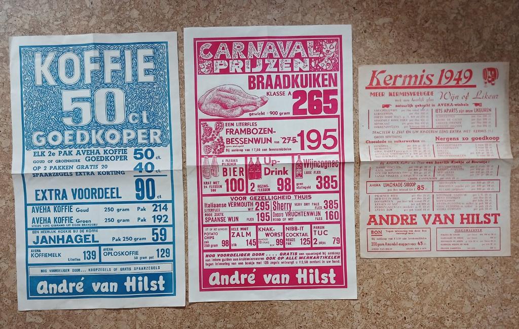 Gilze André van Hilst kermis 1949 carnaval 3 oude folders, Boeken, Catalogussen en Folders, Gelezen, Folder, Verzenden