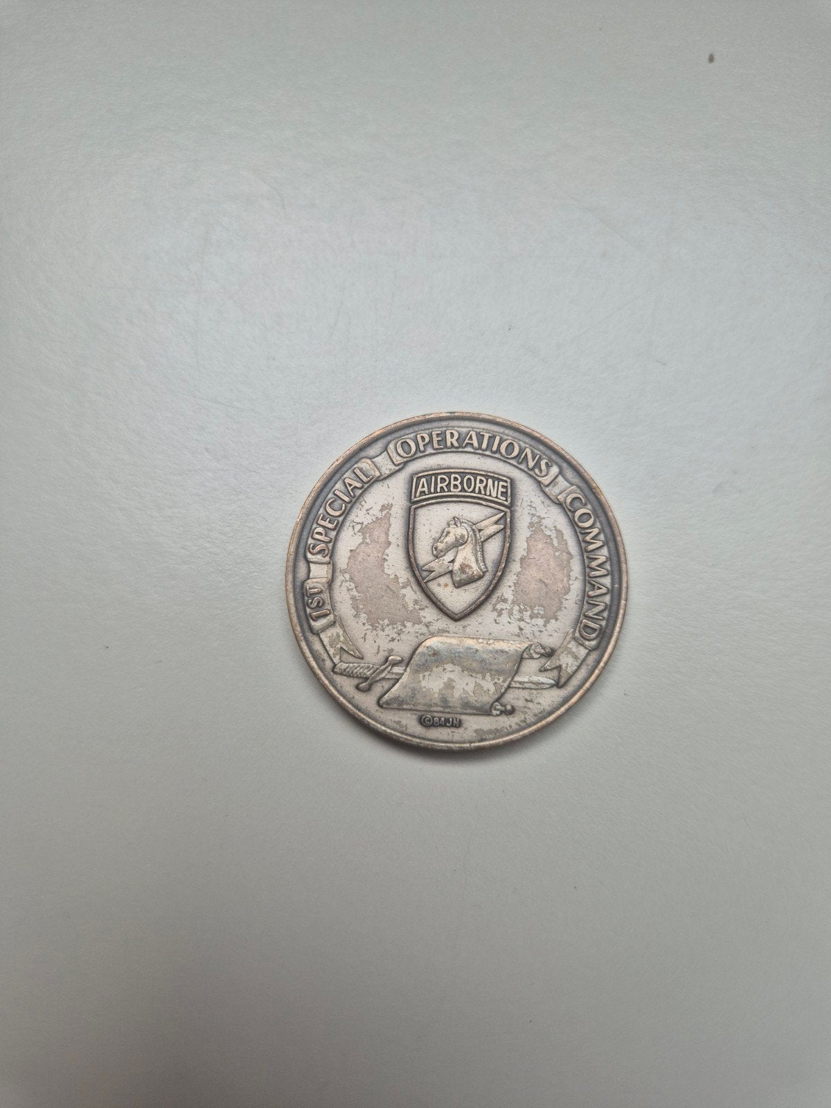 Challenge Coin 1st Special Operations Command Airborne, Ophalen of Verzenden, Overige materialen, Buitenland