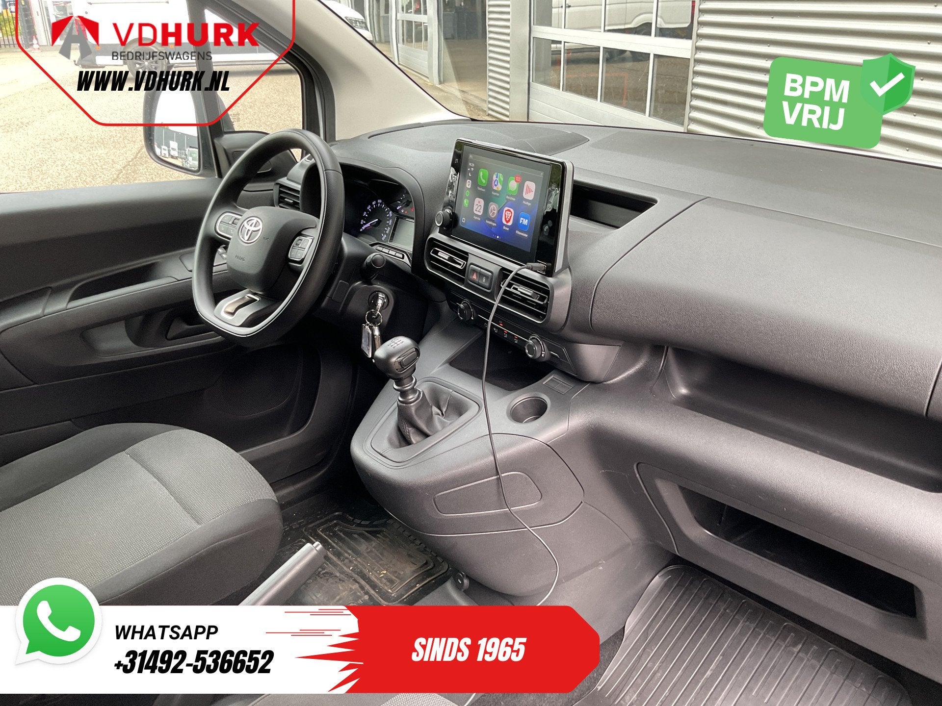 Toyota PROACE CITY 1.2 BENZINE Carplay/ Airco/ Cruise/ PDC, Auto's, Voorwielaandrijving, 1199 cc, Wit, Origineel Nederlands
