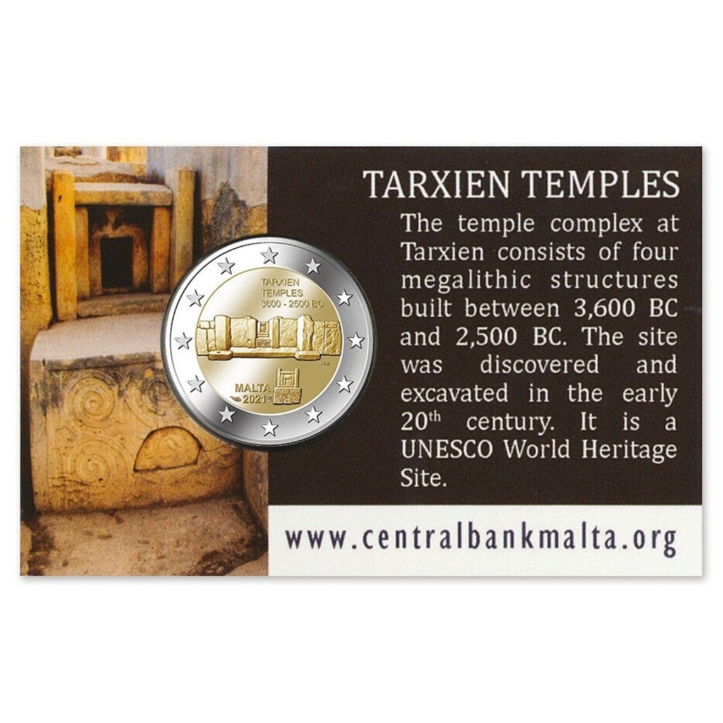 2021 Coincard Malta Tarxien Temples, Postzegels en Munten, Munten | Europa | Euromunten, Ophalen of Verzenden, Malta, 2 euro