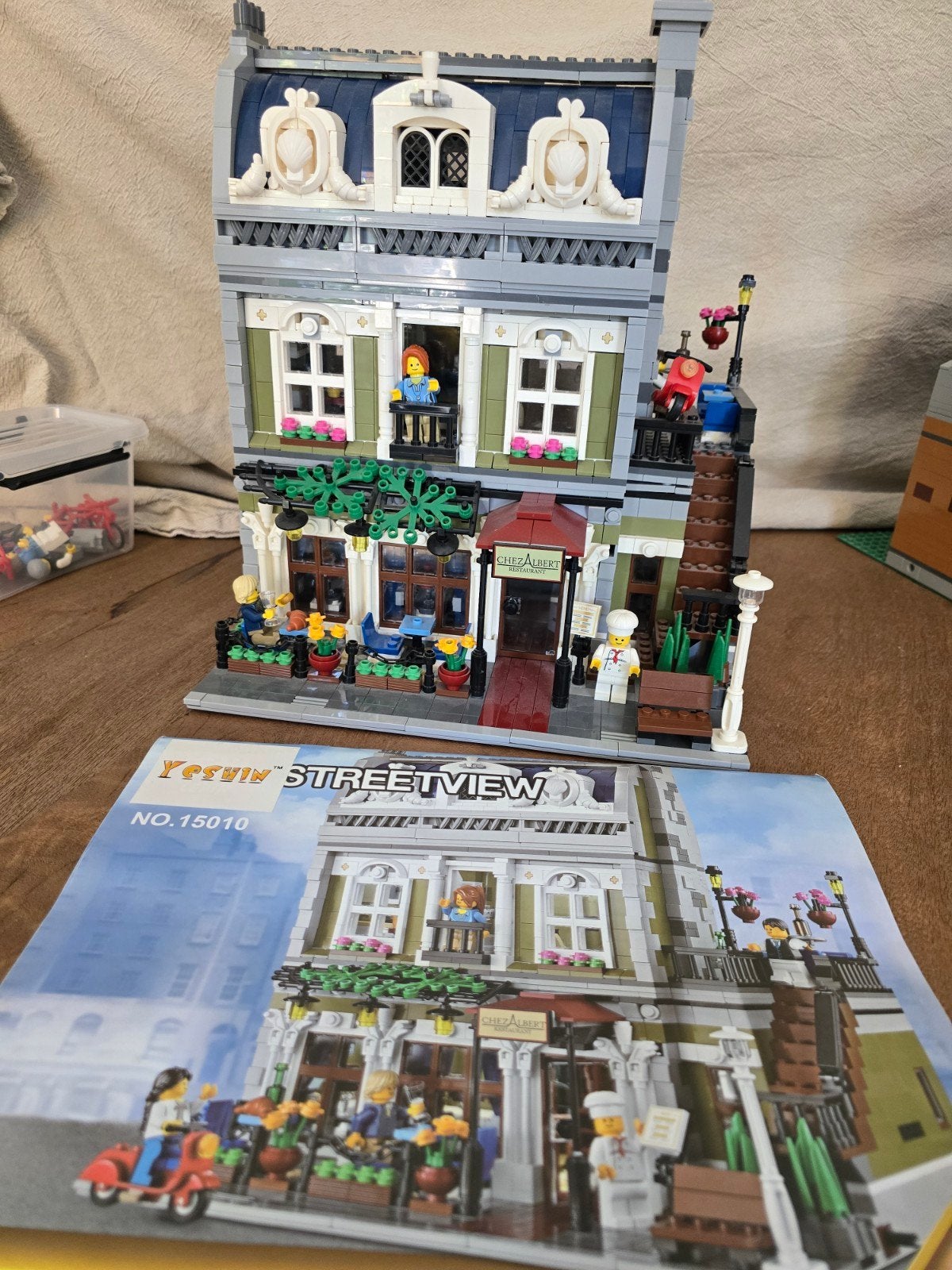 Bouwstenen set Parijs Restaurant - Compatibel met Lego, Ophalen of Verzenden, Zo goed als nieuw, Overige merken