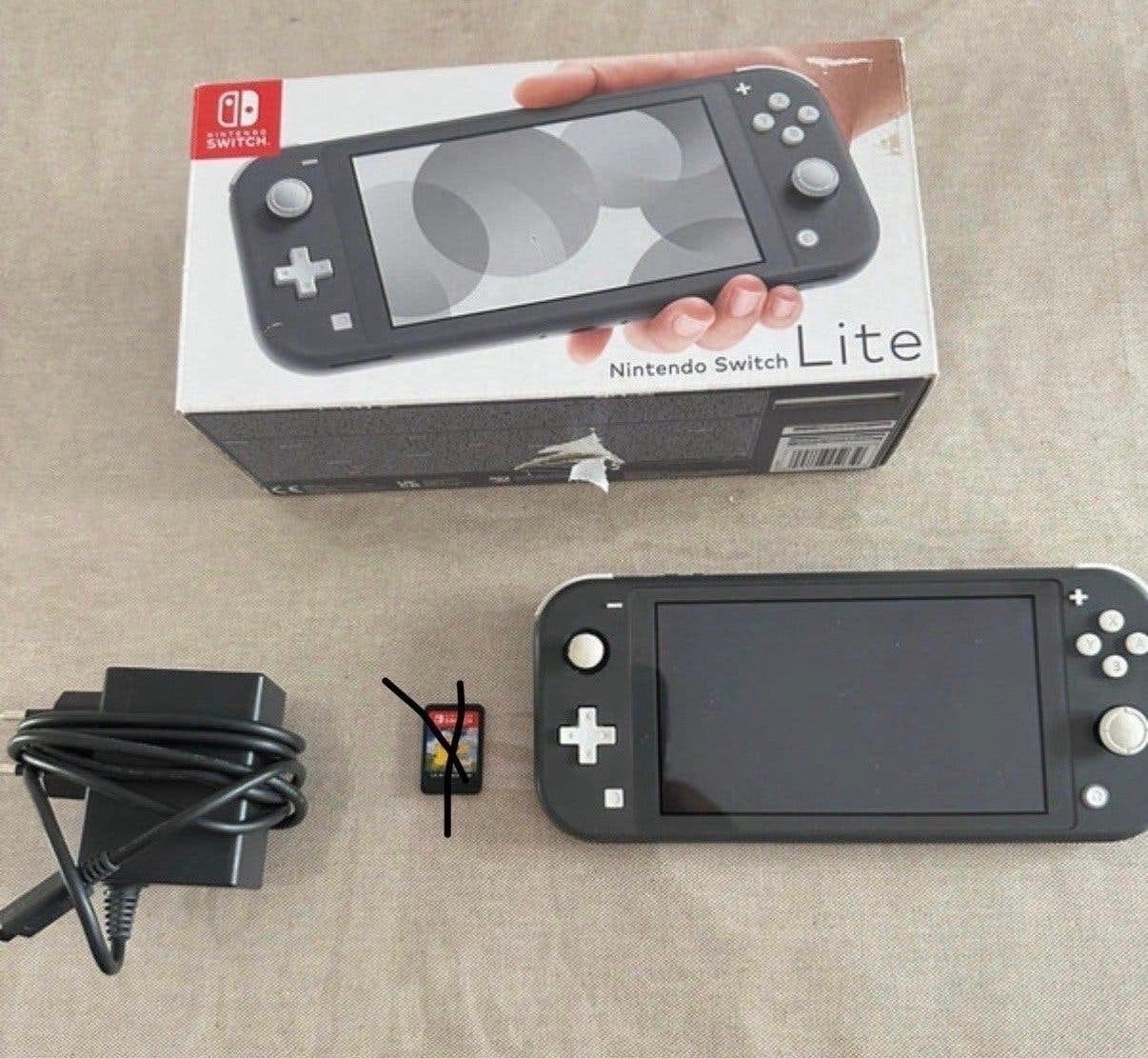 Nintendo Switch Lite Grijs met oplader, N, M, Ophalen of Verzenden, Zo goed als nieuw