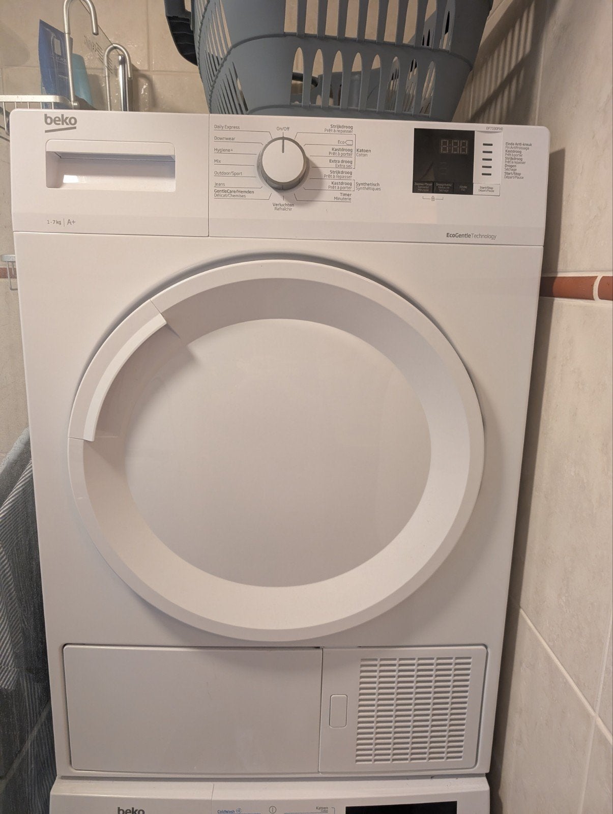 Beko DF7330PX0 Warmtepompdroger - 7kg, A+, Ophalen, 6 tot 8 kg, Anti-kreukfase, Zo goed als nieuw