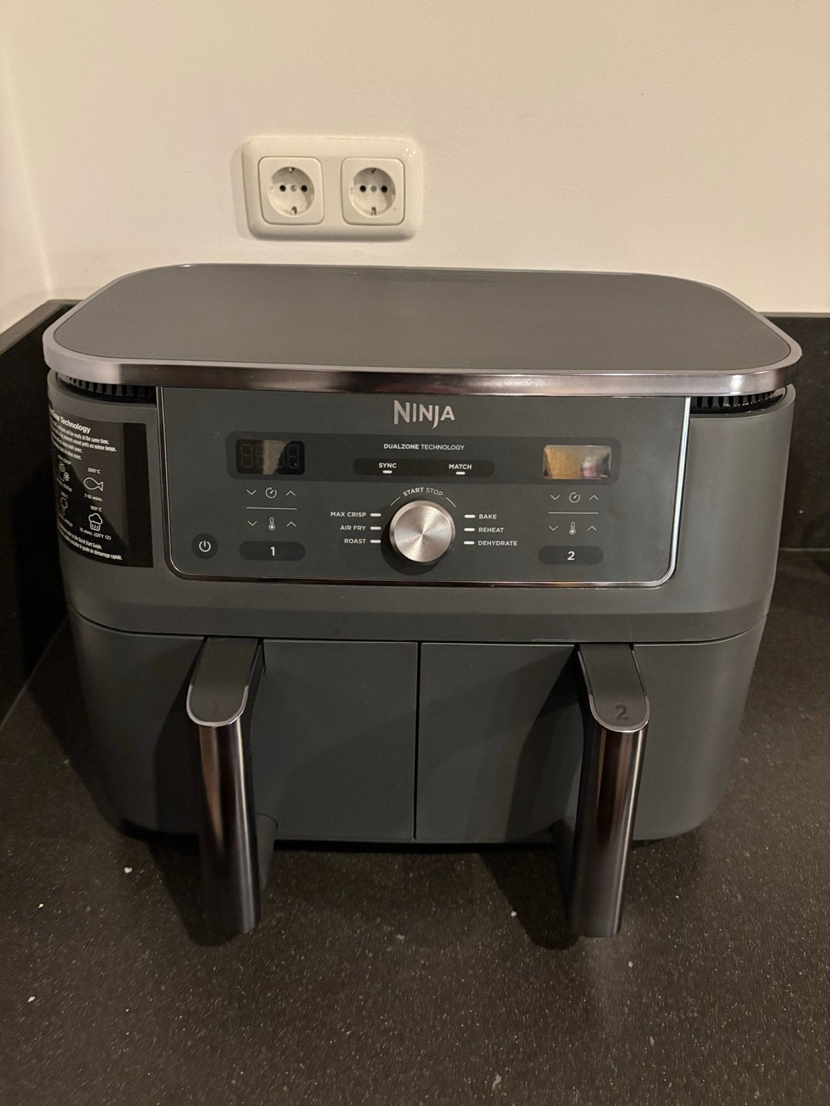 Ninja Dual Zone Airfryer DZ400EU 9,5 liter, Ophalen, Zo goed als nieuw, Airfryer XL, 1500 gram of meer