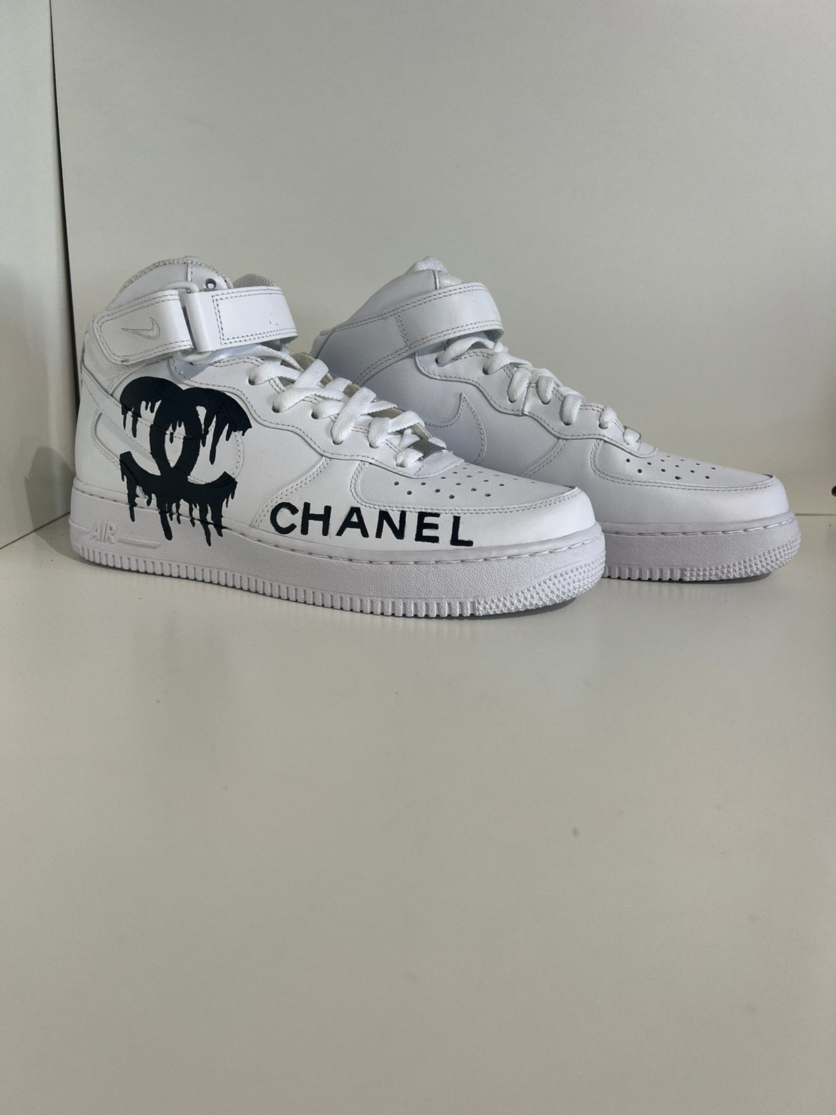 Nike Air Force 1 mid White (Custom), ., Wit, Nieuw, Ophalen of Verzenden