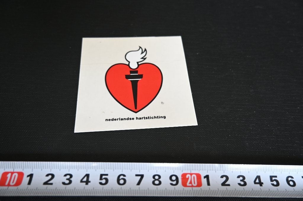 sticker Transparant Nederlandse Hartstichting  logo, Verzamelen, Ophalen, Zo goed als nieuw