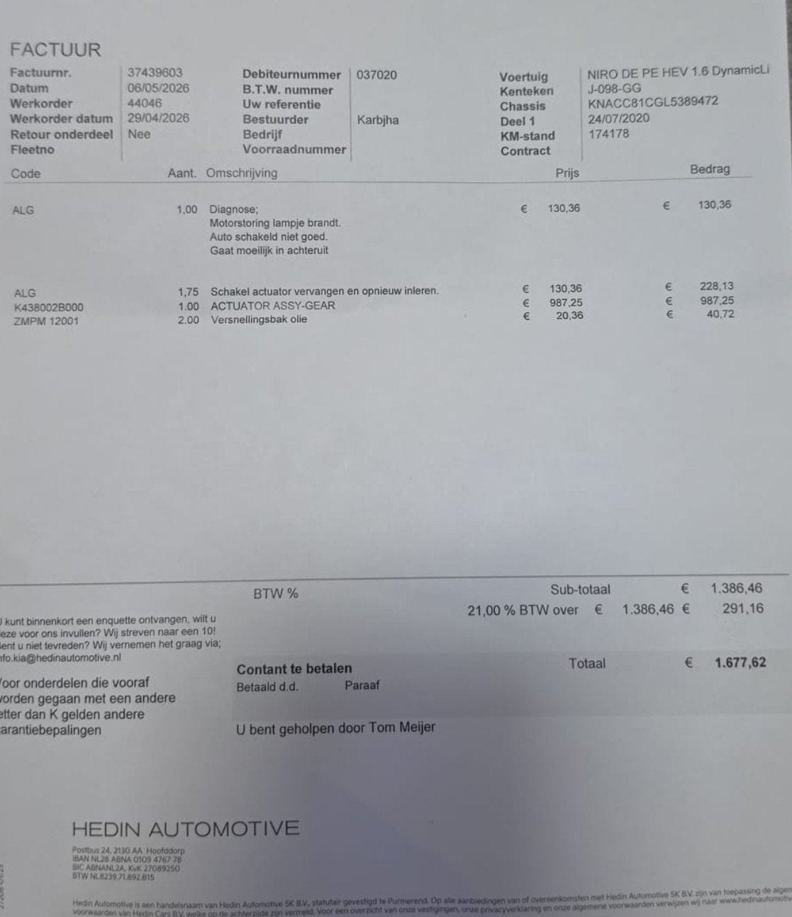 Foto 25 van Kia Niro 1.6 GDi Hybrid 141pk Dct6 2020 Blauw
