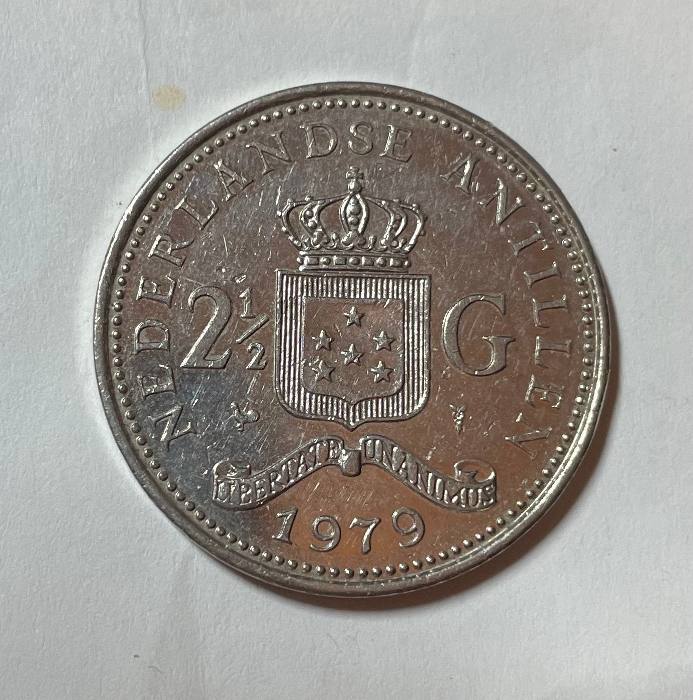2,5 gulden Nederlandse Antillen 1979, Ophalen of Verzenden