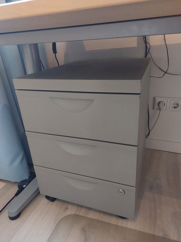bureau ladeblok, Huis en Inrichting, Bureaus, Ophalen, Gebruikt, Metaal, 50 cm