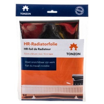 TONZON HR-Radiatorfolie 7,5m x 50cm incl. 15m tape, 30 tot 80 cm, Hoog rendement (Hr), Radiator, Nieuw