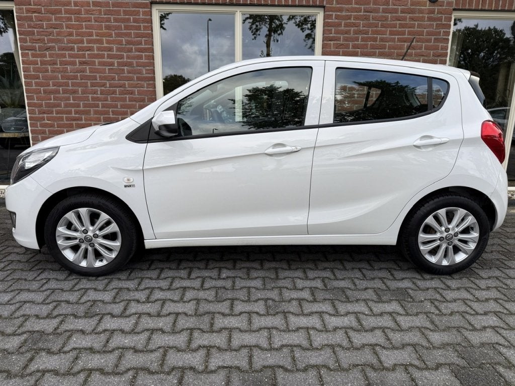 Opel KARL 1.0 120 Jaar Edition AIRCO / CRUISE / LICHTMETALEN, 21 km/l, 839 kg, Stof, Wit