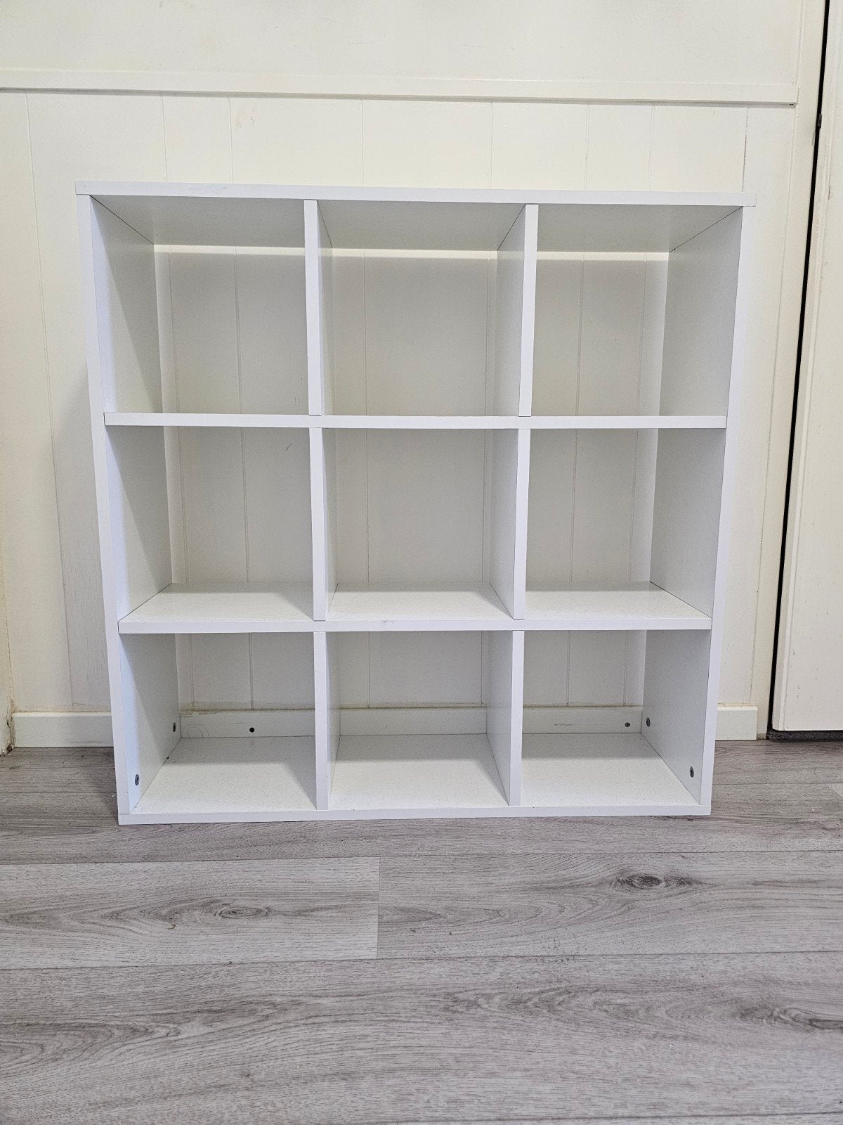 Witte Kallax Kast 3x3 vakken, Ophalen, Met plank(en), 50 tot 100 cm, Zo goed als nieuw