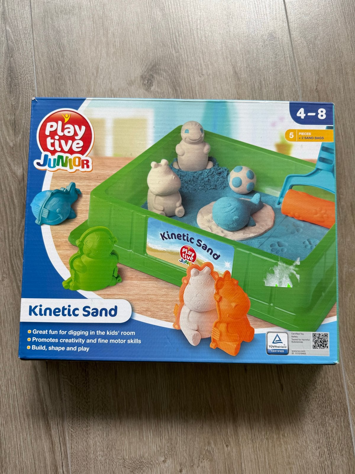 Playtive Junior Kinetic Sand Set - Zandbak en Vormpjes, Kinderen en Baby's, Speelgoed | Educatief en Creatief, Ophalen of Verzenden