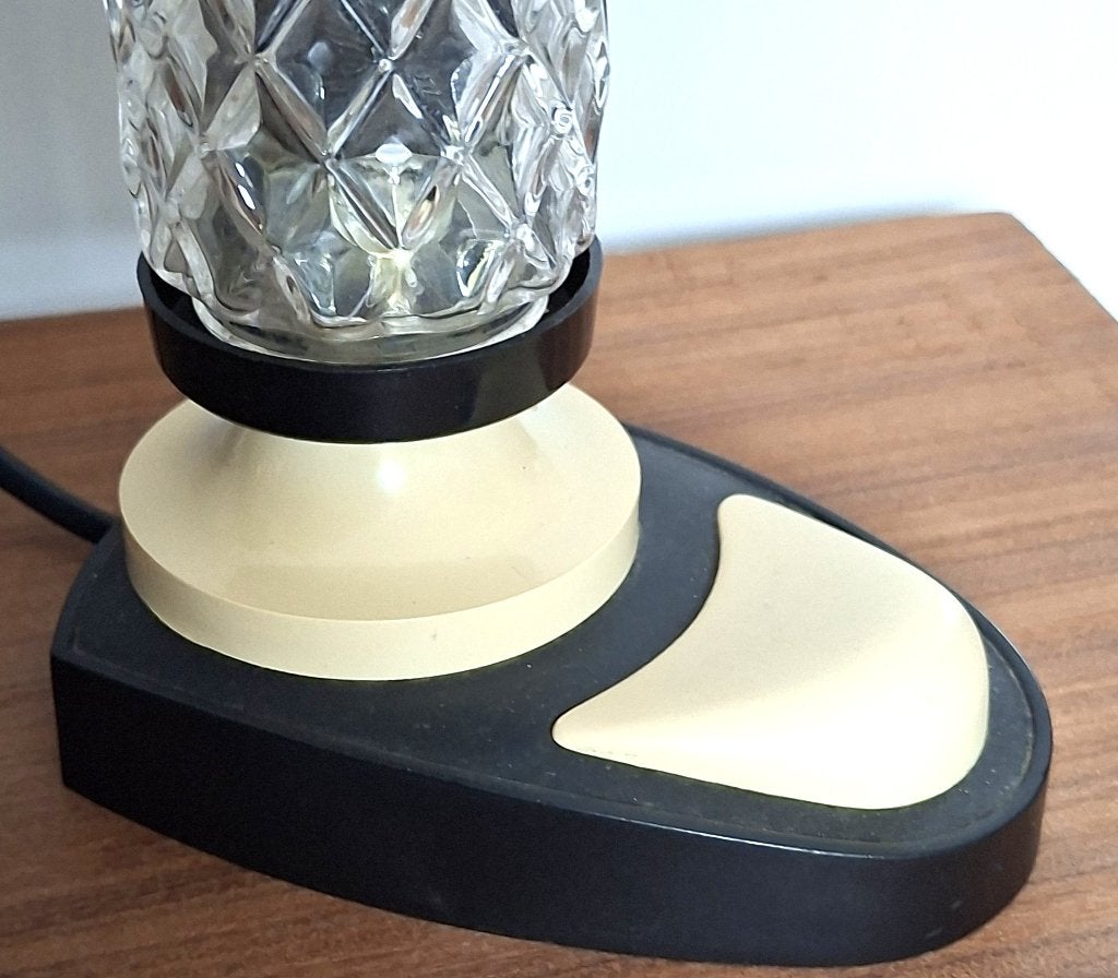 vintage bedlamp - tafellamp, Met schakelaar, Gebruikt, Vintage, E14 (klein)