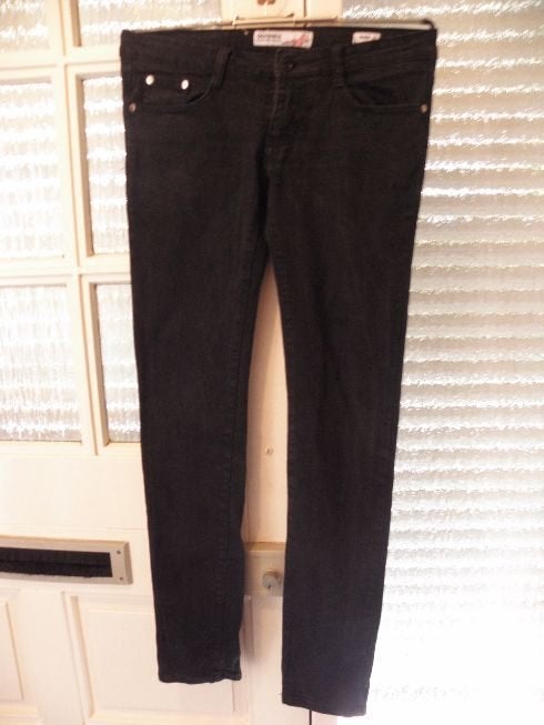 Zwart katoenen skinny stretch broek GOODIES 176 S 36 prima, Maat 38/40 (M), Zwart, Nieuw, Ophalen of Verzenden