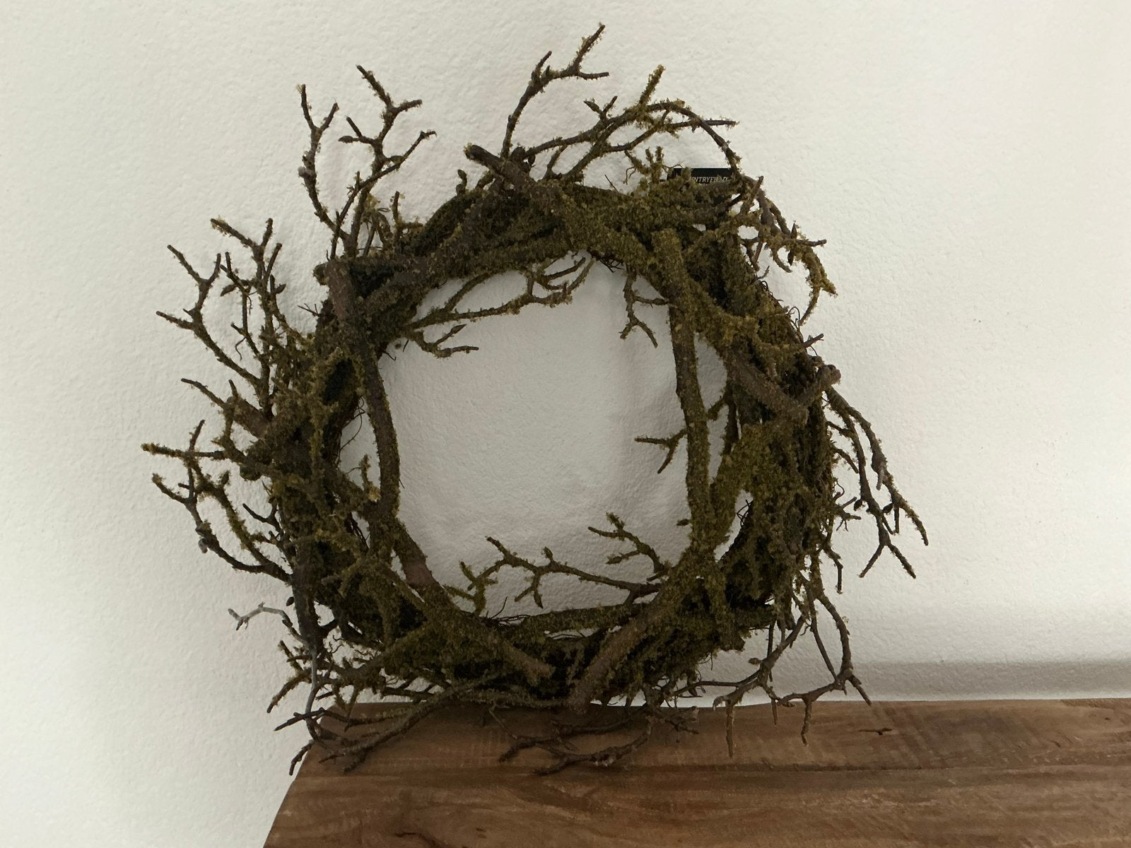Decoratieve Krans van Takken en Mos - Natuurlijke Look, Krans, Nieuw, Ophalen of Verzenden, Kunststof