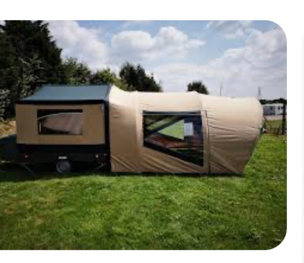 Cabanon Orion Vouwwagen - met imperiaal en fietsendrager, Caravans en Kamperen, Vouwwagens, Ophalen, Beige, Cabanon, Aanwezig