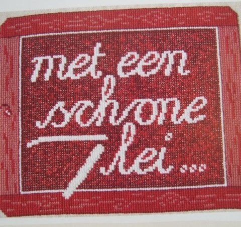Borduurpatroon  Merklap Met een schone lei   nr 9654, Verzenden, Nieuw, Handborduren, Patroon