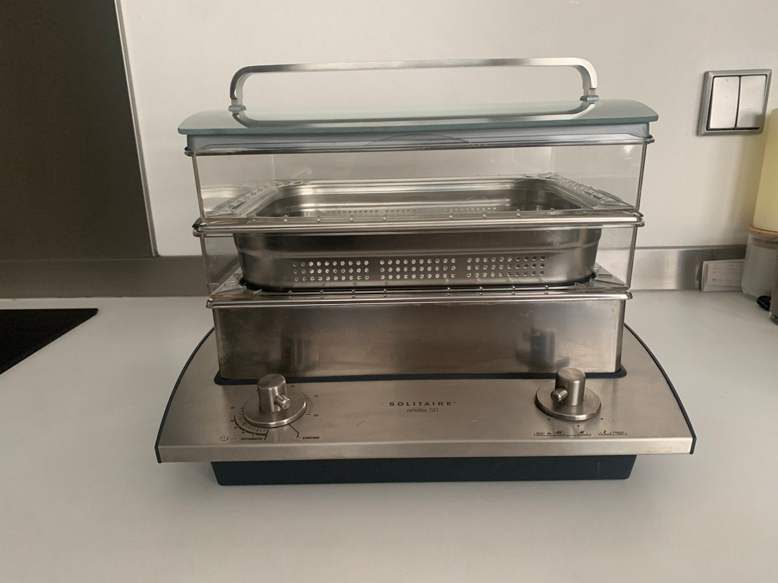 Solitaire Ariella 50 voedselwarmer / stoompan, Ophalen of Verzenden, Zo goed als nieuw