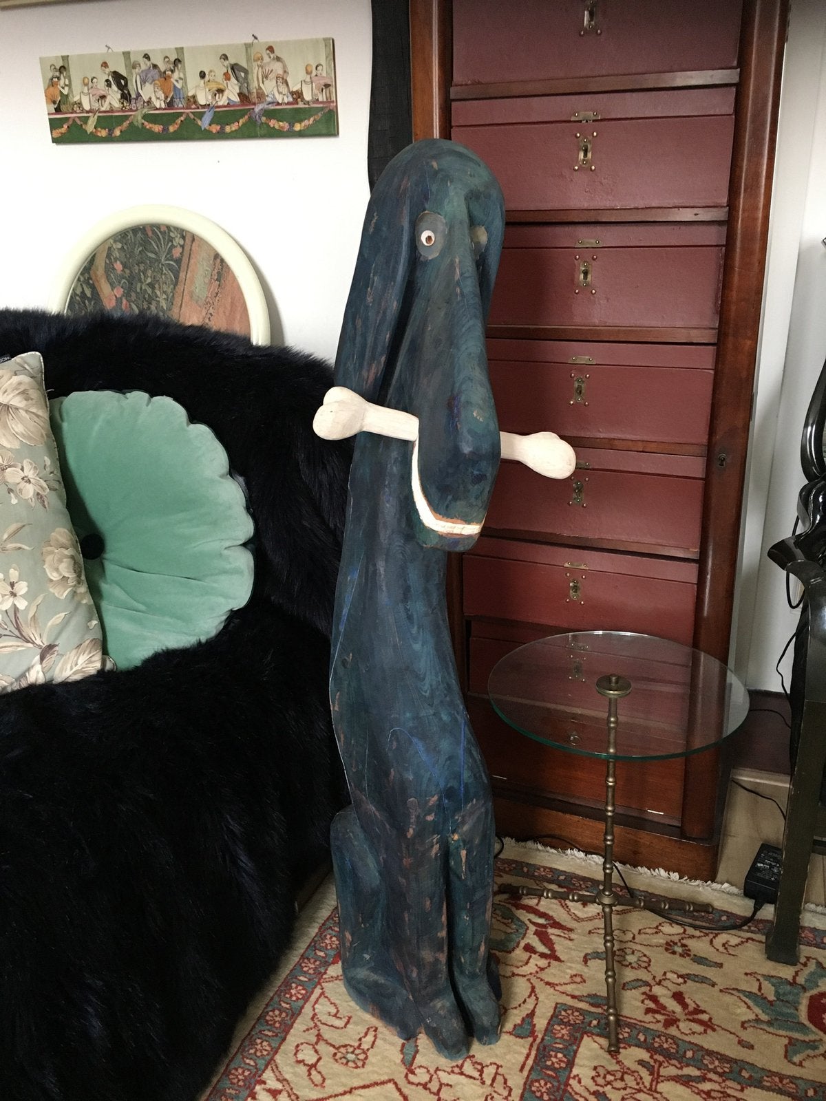 Houten hond, Antiek en Kunst, Ophalen