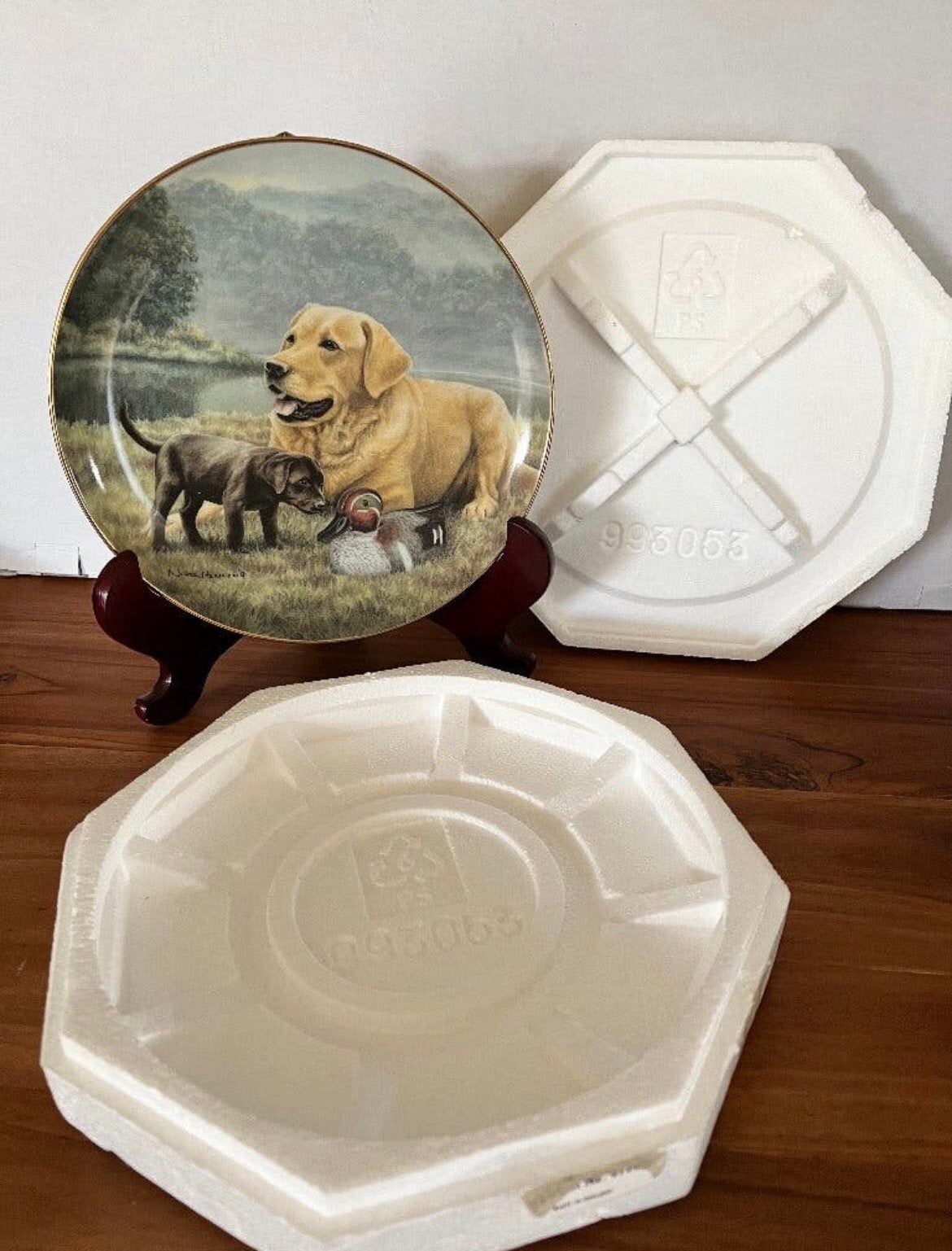 Franklin Mint wandborden - honden 4x, Ophalen of Verzenden