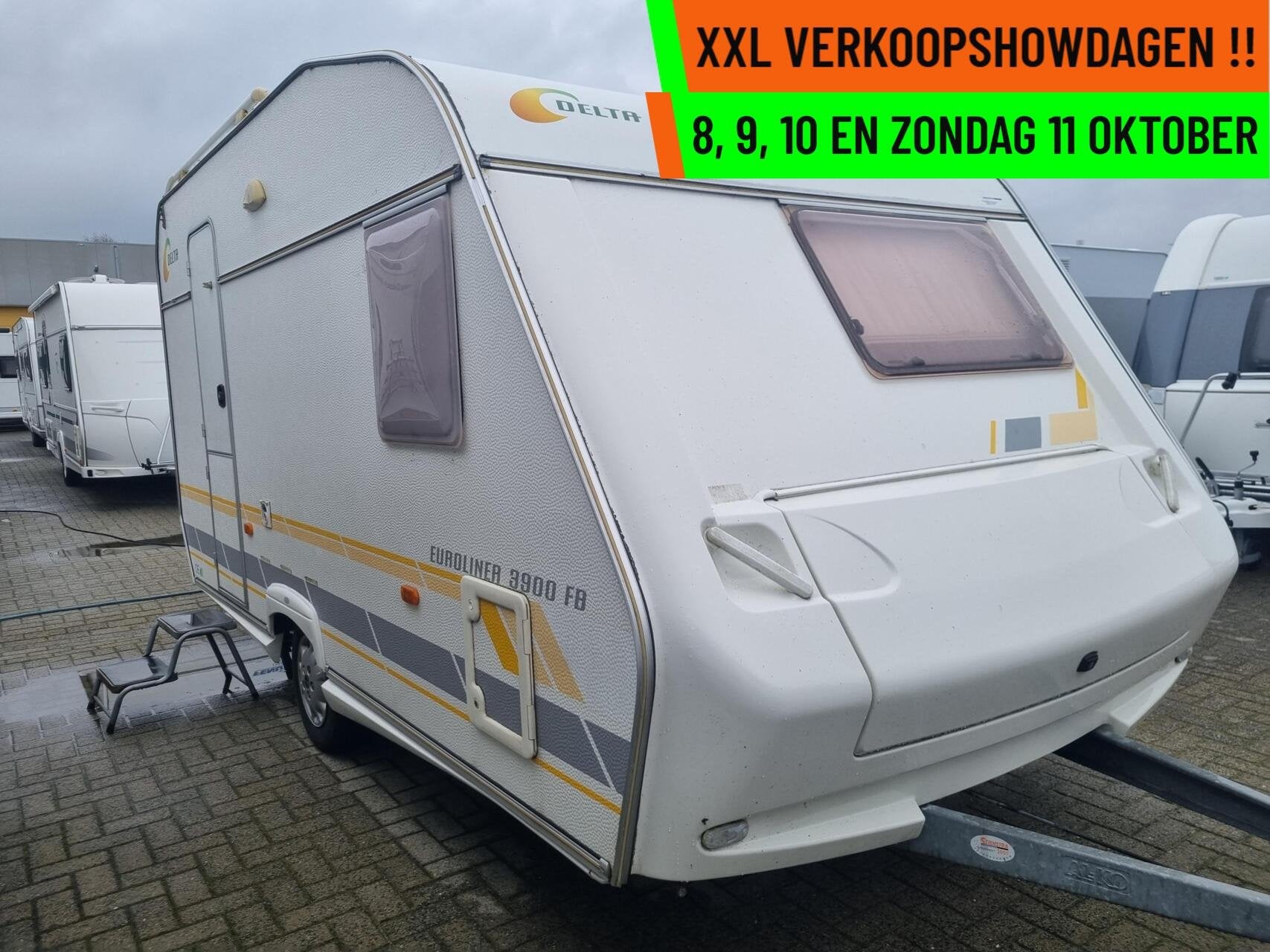 DELTA EUROLINER 3900 FB FRANSBED + VOORTENT + EINDKEUKEN, Bedrijf, 750 - 1000 kg, 6 tot 7 meter, Luifel