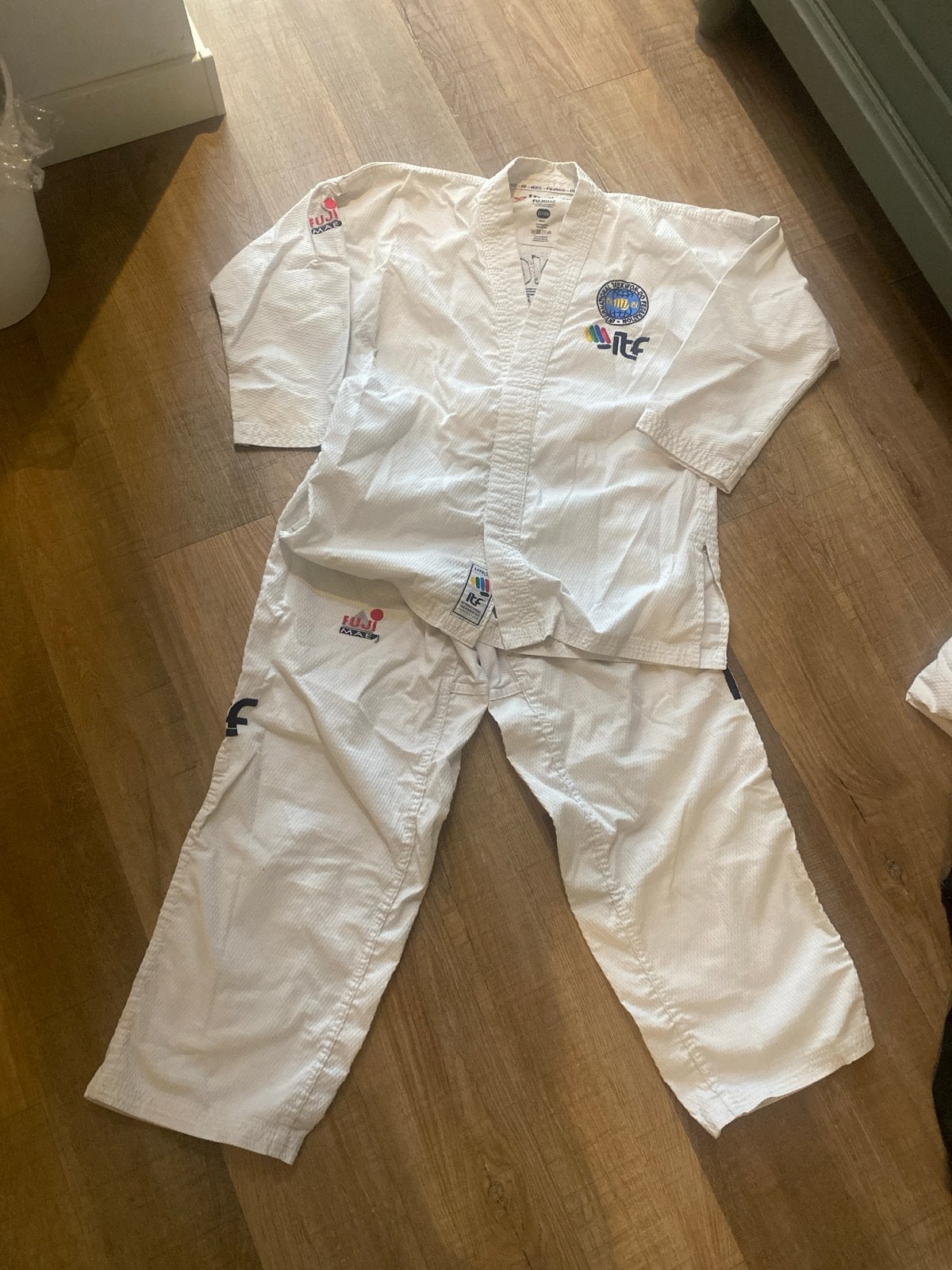 Taekwondo pak ITF Fujimae - Maat 150, Gebruikt, Taekwondo, Vechtsportpak, Ophalen of Verzenden