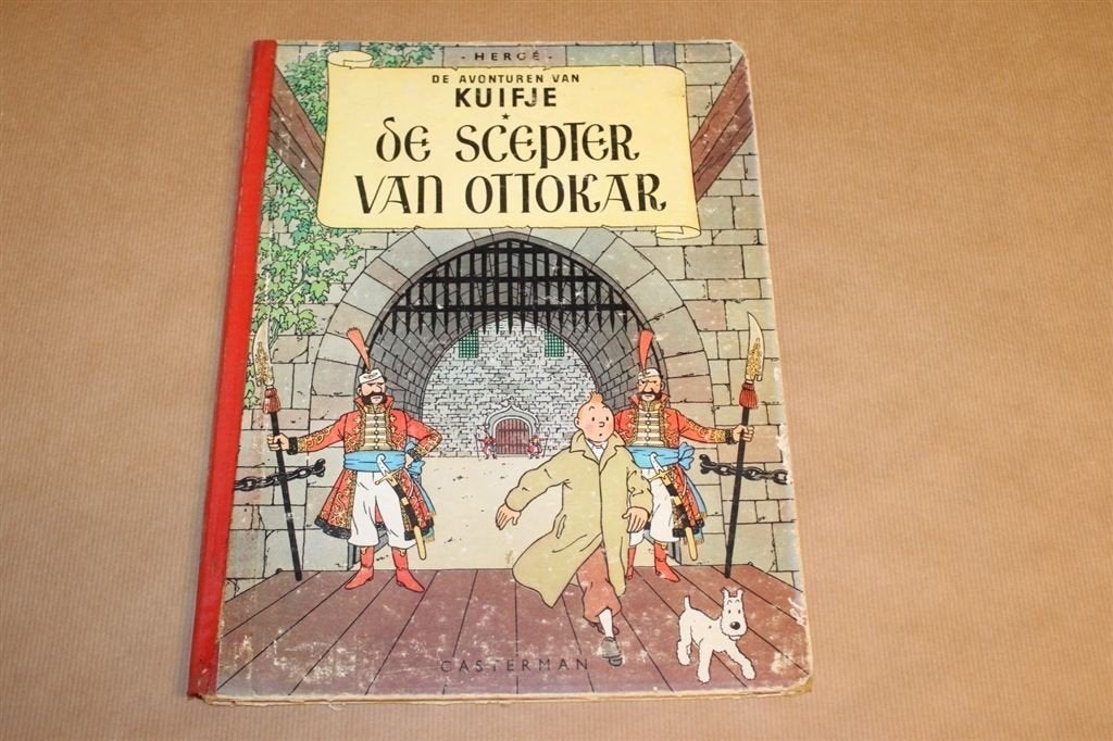 Kuifje - De scepter van Ottokar - Hardcover ca 1960, Eén stripboek, Ophalen of Verzenden, Gelezen