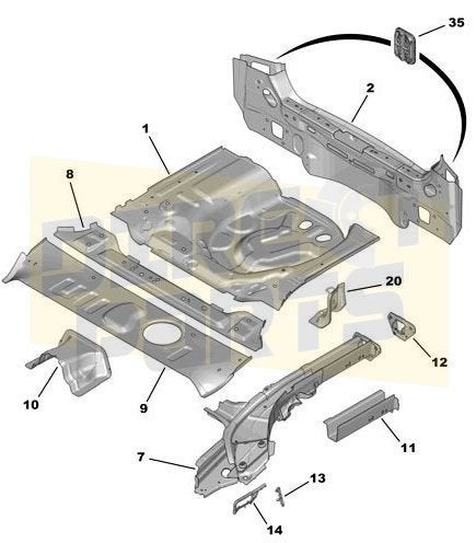 Citroen C3 Aircross 7/17- Achterplaat 1215933171 RESTPARTIJ!, -, Nieuw, Ophalen of Verzenden, Achter