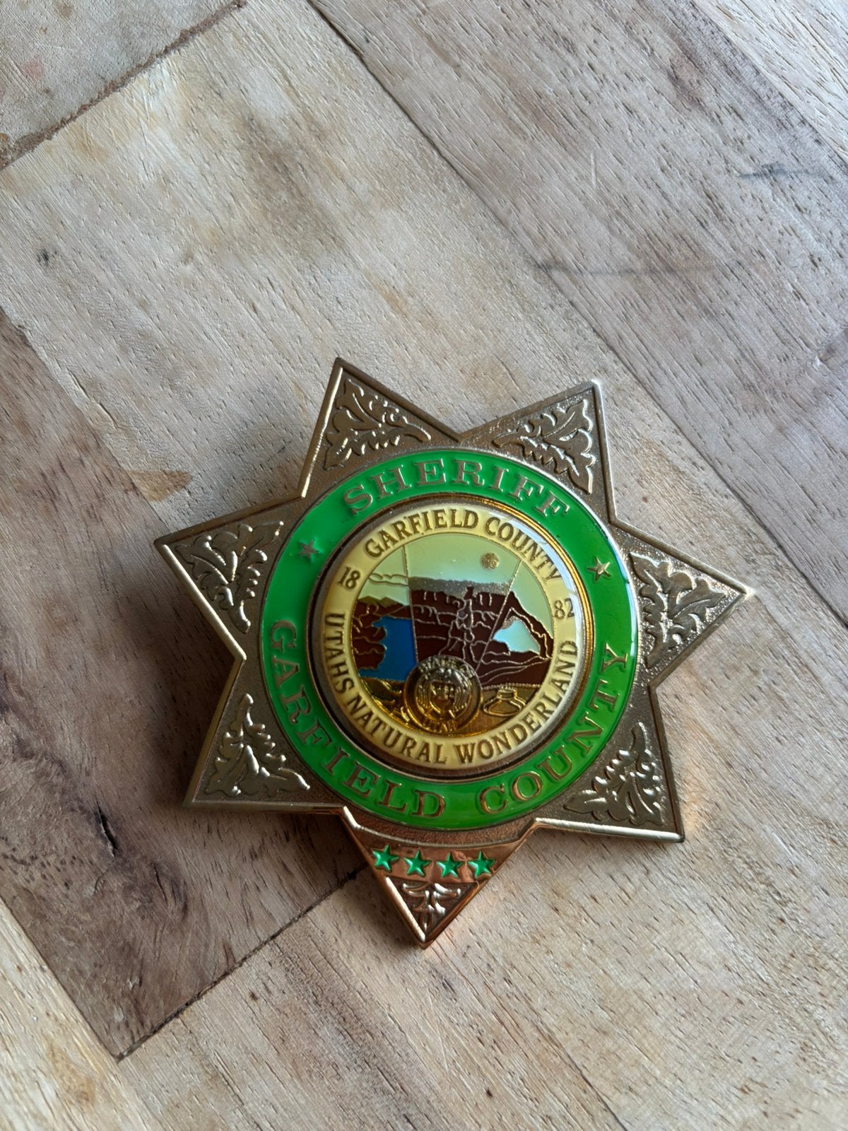 Sheriff Garfield County Utah Badge - Amerikaans Embleem, Verzenden, Overige soorten, Amerika, Embleem of Badge