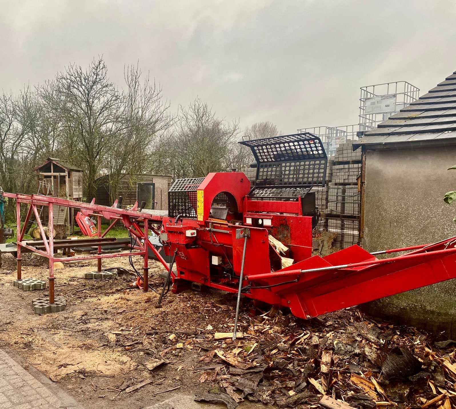 Hakki Pilke BIG X 47 elektrisch 380v zaag kloofmachine, Ophalen, Gebruikt, Elektrisch, Staand