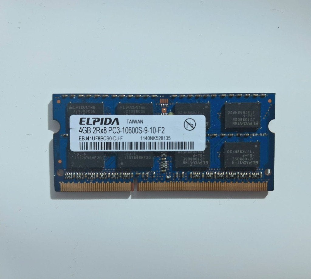 Elpida 4GB DDR3 1333MHz Laptop RAM, Computers en Software, 1333 MHz, DDR3, Ophalen of Verzenden, Zo goed als nieuw